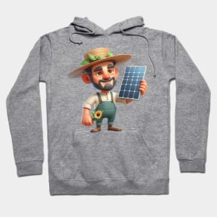 Solar Farmer Illustration Hoodie